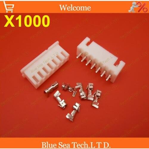 1000 sets 7 Pin XH 180 angle Pin Connector 2.54mm XH-7P Kits for PCB/Automotive/electronic circuit ect.Free Shipping