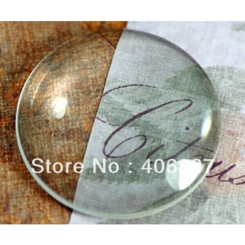 20pcs/Lot, Good Quality 38mm Dome Round Transparent Clear Magnifying Glass Cabochon