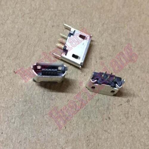 200PCS/Lot Micro USB Female Jack/Socket Connector DIP 180 Degree 5PIN