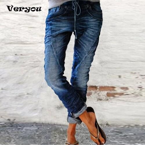 2021 Hot Sale Jeans Womens Straight Elastic Elastic Waistband Plus Size Jeans Women High Waisted Jeans