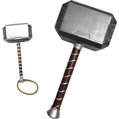 44cm/20cm PU/Metal [New] 1: 1 Simulation The hammer mjolnir model toy adult cosplay costume party model toy