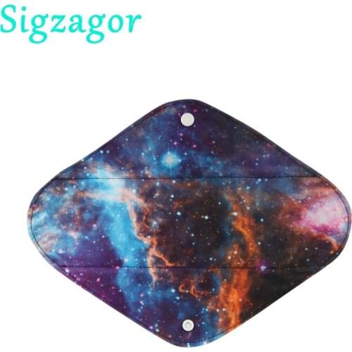 [Sigzagor]5 Large L Heavy Bamboo CHARCOAL Mama Cloth Pad Menstrual Sanitary Pad Reusable Washable 12in/30cm Heavy Flow,36 Design
