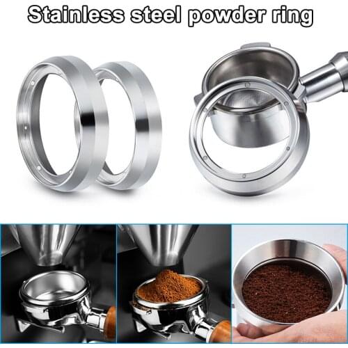 53/51mm Espresso Dosing Funnel Stainless Steel Coffee Dosing Ring with Magenet Compatible With 53/51mm Portafilter ALI88