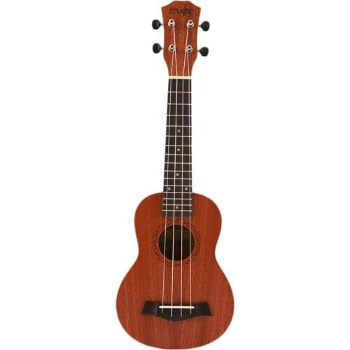 21 Inch Soprano Acoustic Ukulele Guitar 4 Strings Ukelele Guitar Handcraft Wood White Guitarist Mahogany Plug-in Overseas Stock