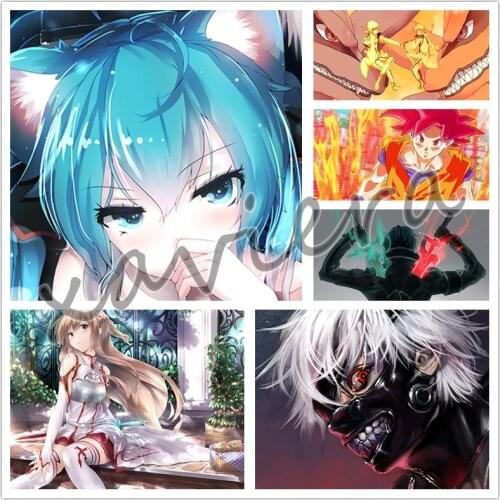 Diamond Embroidery Cute Girl Anime Characters 5D DIY Diamond Painting Tokyo Ghoul Full Drill Cross Stitch Accessories Artwork