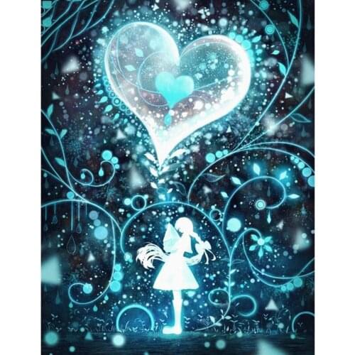 New 5D DIY Diamond Painting Flower heart Embroidery Cross Stitch Scenic Full Square&Round Diamond Home Decorative