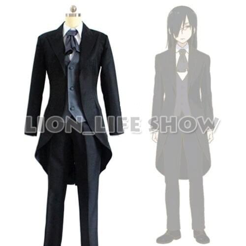 Biamoxer Miss Kobayashis Dragon Maid Fafnir Black Swallowtail Suit Cosplay Costume Set