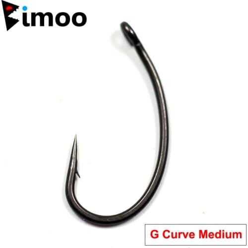 Bimoo 20pcs/pack #2 #4 #6 #8 Coated Needle Sharp Curve Carp Fishing Hooks High Quality Matt Black Pop up Carp Hook