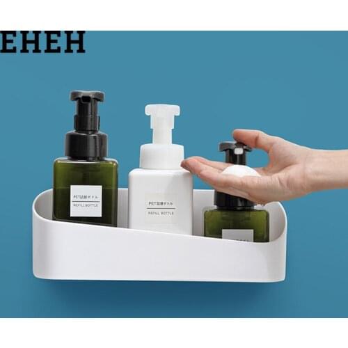 EHEH New Self-adhesive Rack kitchen bathroom sink toilet Multi-function storage shelf Drain powerful Storage Organizer wash Rack
