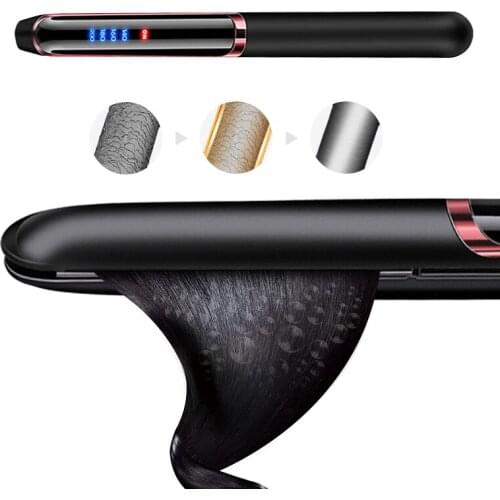 Electronic Ceramic Hair Straight Bar Straight Plate Black Constant Temperature Beauty Hair Straightener Splint Hairdressing Tool