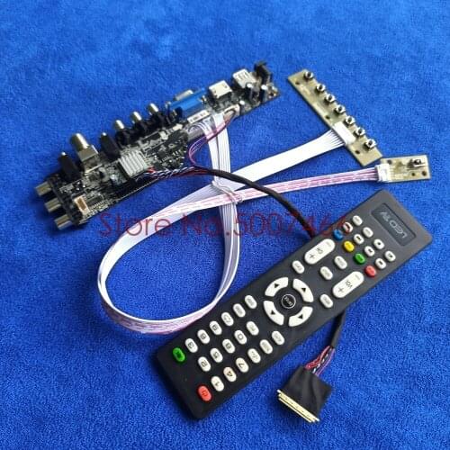 Fit LP140WH2-TLTA/TLTB/TLQ1/TLQ2 40 pin LVDS 3663 TV digital screen 1366*768 upgrade AV VGA USB DVB LCD drive board DIY Kit
