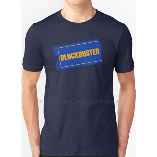 Blockbuster Retro Logo T Shirt 100% Pure Cotton Movie Rental Rent Movie Movie Gallery Retro Logo Retro Company Bankrupt Redbox