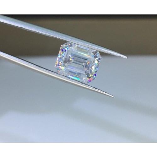 Emerald Cut 1 ct D Color VVS1 Excellent Moissanite Pass Diamond Test Engagement Rectangle Loose Moissante Party Wedding Jewelry