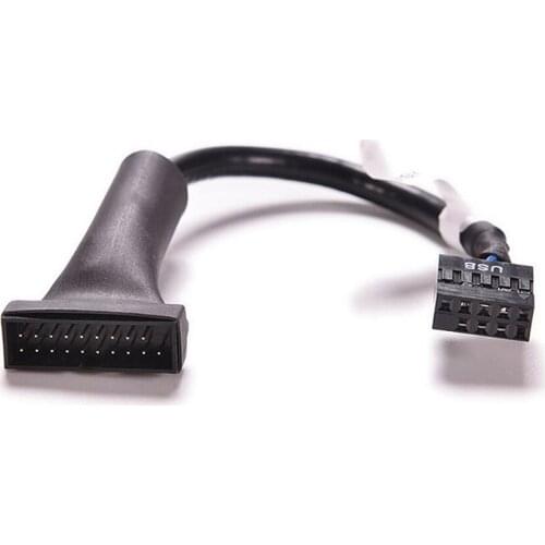 USB 3.0 20 Pin Header Male to USB 2.0 9 Pin Motherboard Female Adapter Cable Useful