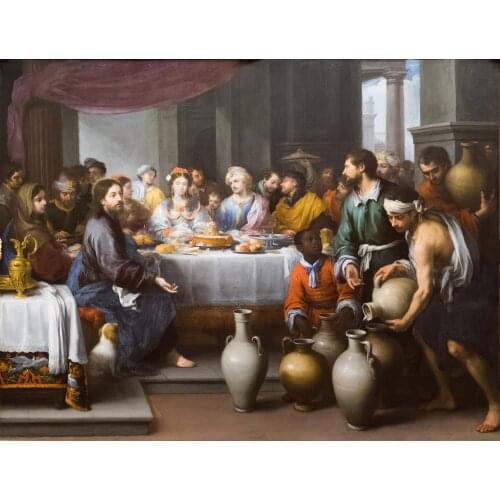 Wholesale painting # HOME WALL GOOD Decorative ART religion Bartolome Murillo The Marriage Feast at Cana. PRINT ART painting