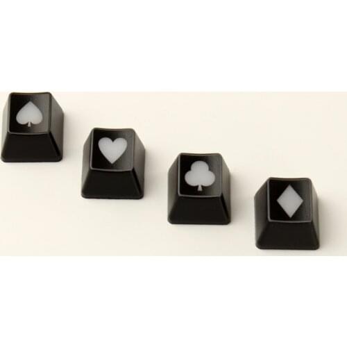 Poker ABS Injection Light Transmission Keycaps For Mechanical Gaming Keyboard Playing Cards Gamer Custom Keycap For GK64 GH60 SK