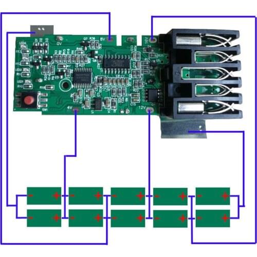 M18 PCB Board PCB Charging Protection Circuit Board for Milwaukee 18V Li-ion Battery Repair Parts Accessories