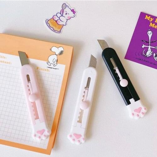 Kawaii Cat Paw Mini Carrot Art Knife Express Unpacking Envelope Office Paper Cutting Art Knife School Stationery