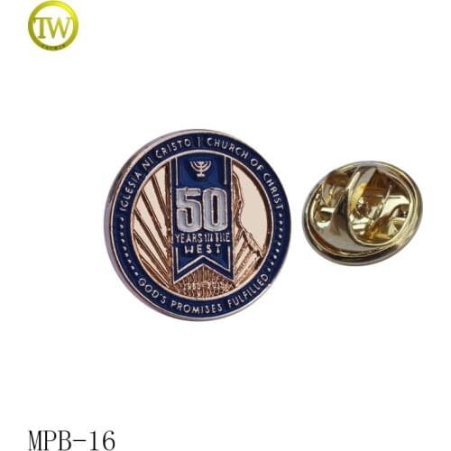 MPB16 Round metal soft enamel lapel pin,hard enamel metal pin badge for promotion