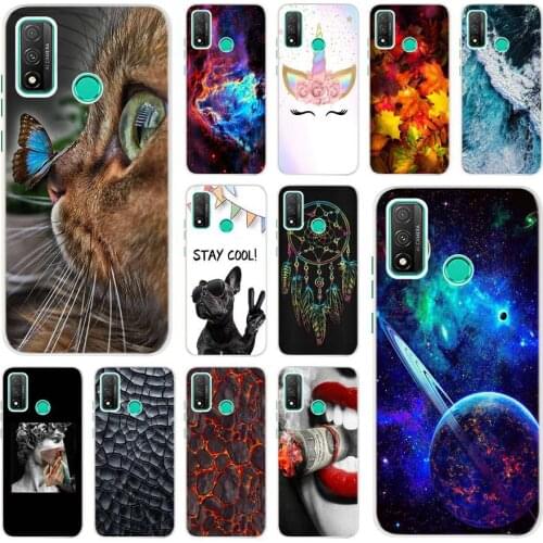 Soft TPU For Huawei P Smart 2020 Case Phone Cover Silicon Coque Fundas on P Smart 2020 POT-LX1A PSmart 2019 2018 Bumper Cute Cat