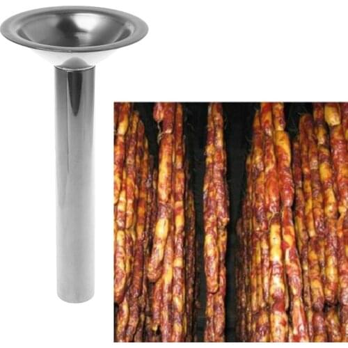 Stainless Steel #10 Size Meat Grinder Sausage Stuffer Tube Horn Funnel Filling K1MF