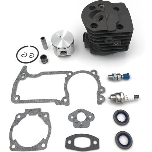 HUNDURE 46mm Cylinder Piston Oil Seal Spark Plug Kit For Husqvarna 51 55 Rancher Chainsaw Parts # 503609171 , 503 60 91-71