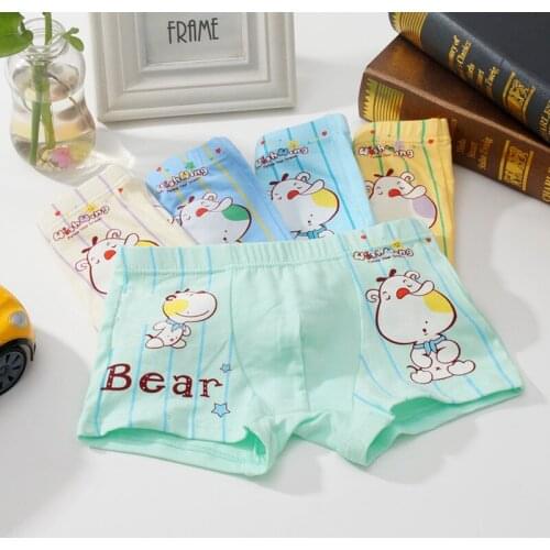 New 5pcs/lot Cute Boys Boxer Shorts Cotton Boys Underwear Clothing Good Panties For Teenagers Baby Boy Panties On Briefs Boys