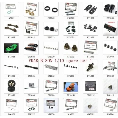 New VKAR BISON 1/10 RC car spare ET1049---ET1033 parts set 1