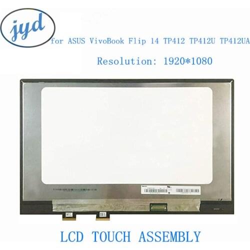 Original 14.0 LCD Touch Screen Assembly for ASUS VivoBook Flip 14 TP412 TP412U TP412UA 1920*1080 N140HCA-EAC
