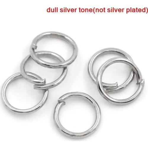 DoreenBeads 1000PCs Silver Color Open Jump Ring 6mm dia. (B00171), yiwu