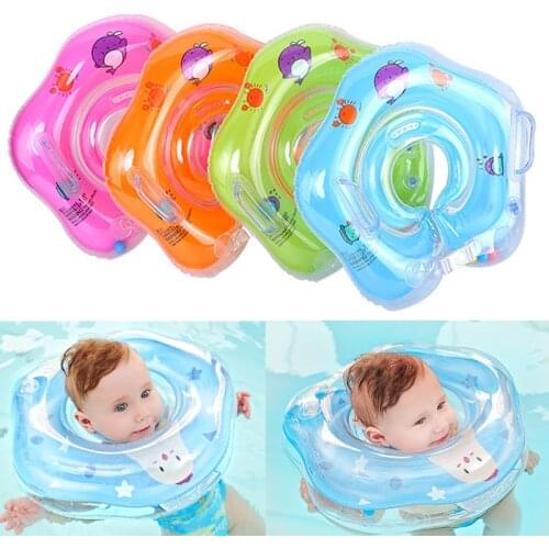 Swimming Baby Neck Ring Tube Safety Infant Float Bebe Circle for Bathing Inflatable Water Accessories Bath Toys