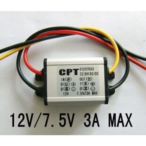 DC Module DC buck 12V(9-20V) convert to 7.5V 3A output car led power adapter