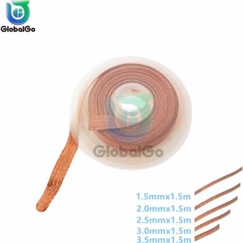 Width 1.5mm 2.0mm 2.5mm 3mm 3.5mm Length 1.5M 2015 Desoldering Braid Solder Remover Wick Wire Repair Tool For BGA Suction Wire