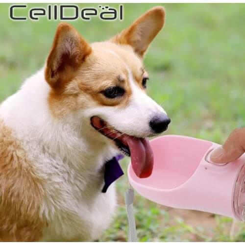 Pet Dog Water Bottle 350/550ML Portable Pet Drinking Bowl for Small Large Dogs Cats Outdoor Water Dispenser Feeder Water Bottle