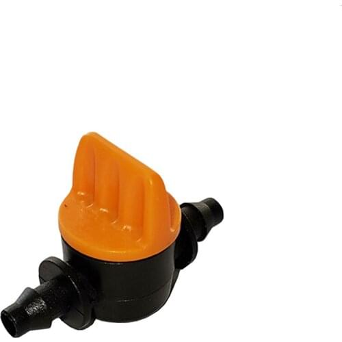 38mm 4 / 7mm garden irrigation switch connector barbed slotted hose valve garden water connector irrigation connector
