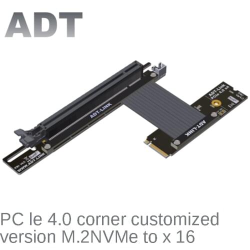 GEN4 PCIe x16 Graphics Card Extension Cable Supports NVMe SSD Interface PCI-E 4.0 x4 Full-Speed