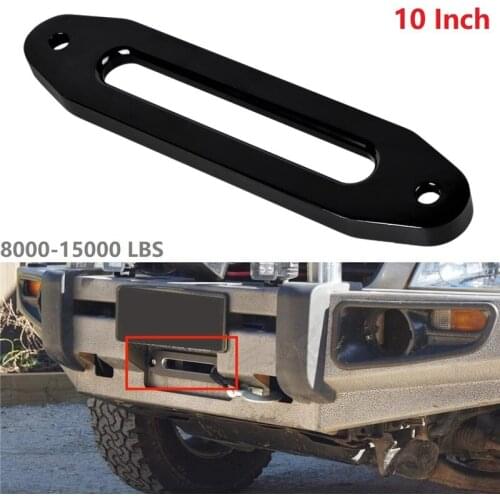 10 Inch 254mm 8000-15000 LBs Universal Chrome Billet Aluminum Hawse Fairlead Synthetic Mount Winch Rope for SUV ATV UTV
