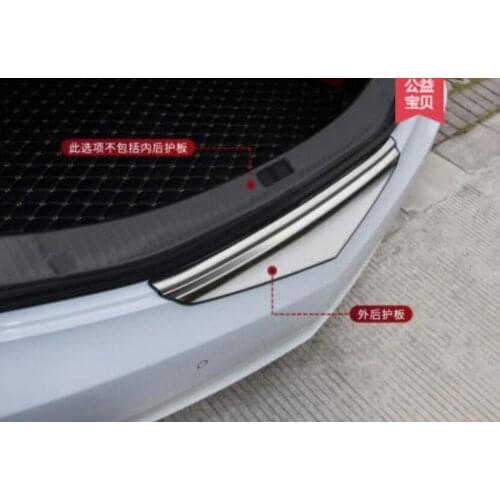 Stainless Steel Outer Rear Bumper Protector Sill Plate For Cadillac XTS 2013 2014 2015