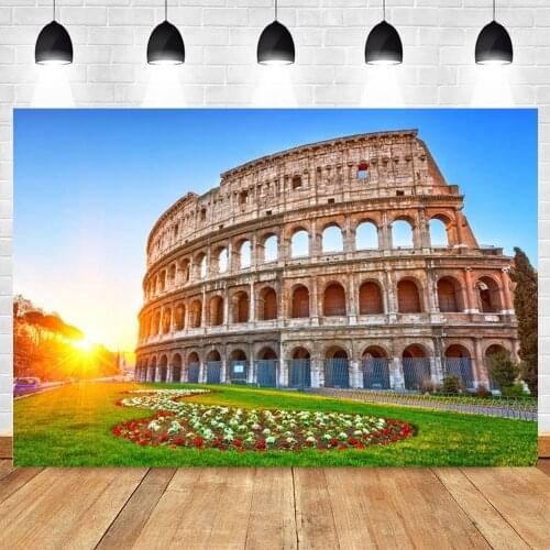 Yeele Background Photography Roman Architecture Park Spring Scenery Flower Sunlight Portrait Backdrop Photocall For Photo Studio