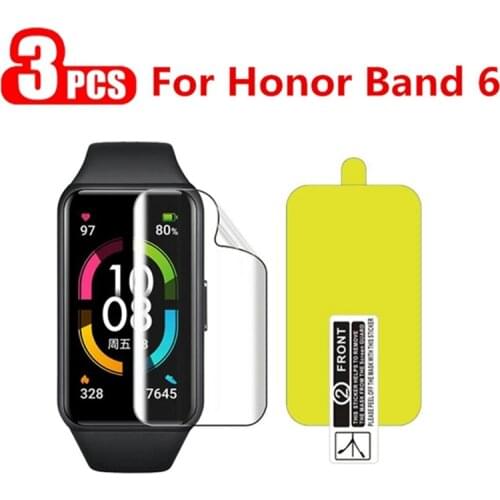 3Pcs Screen Protector For Huawei Honor Band 6 Soft Clear Protective Film on for honor band 6 not glass