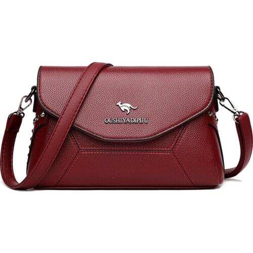 Women Bags Luxury Handbags Designer Rivet Women Leather Shoulder Bag Female Flap Bag Solid Color Hand bags Female Sac A Main New