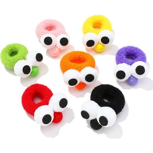 2/5 Pcs/Set Women Girls Cute Sweet Cartoon Hair Bands Children Colors Soft Scrunchies Rubber Bands Female Hair Accessories Kids