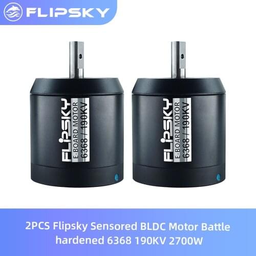 2PCS Flipsky Sensored Brushless DC Motor Battle hardened 6368 190KV 2700W For Electric Skateboard E Bike