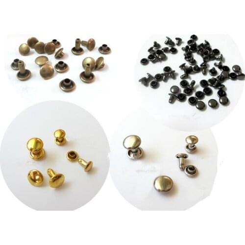 2018 Spike Leather 200sets Double 6mm&8mm Rivet Hand Material Environmental Bags Hit The Nail Cap End Of A Single Foreign