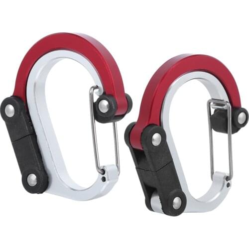 Aluminum Carabiner Multi‑Function Outdoor Travelling Quick Hanging External Buckle 2 Pcs Outdoor Multifunctional Carabiner