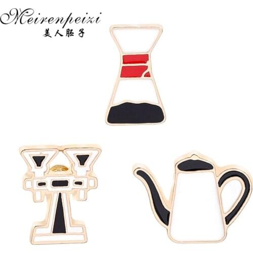 Meirenpeizi Test Tube Flasks Pins Brooches teapot Pins Jewelry Chemistry Jewelry Gift for Woman Men medical school