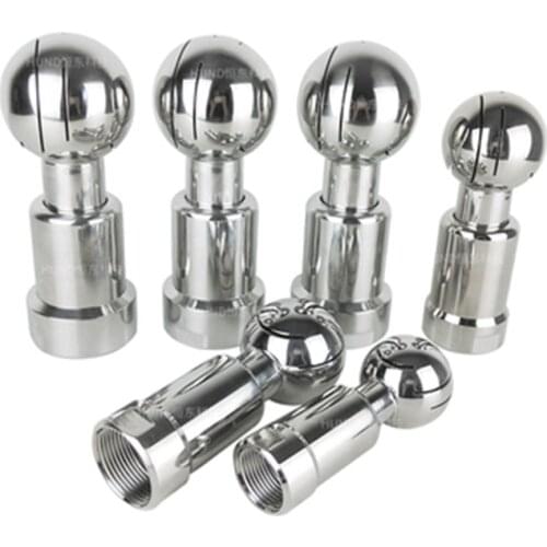 BSP1/2"-2" Inch SS304 Stainless Rotary Spray Ball Sanitary Female Thread CIP Tank Cleaning Head 360 Degree Coverage Wash Fitting