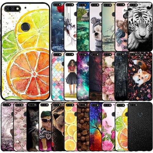 Case For Huawei Y7 2018 Case Soft Silicone Phone Shell Cover For Huawei Honor 7C Fundas Coque Etui Bumper Protective Back Cover