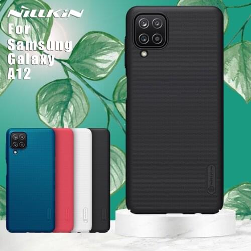 Nillkin Cover For Samsung Galaxy A12 Case Frosted Shield Case Hard PC Matte Phone Protector Back Cover