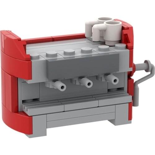 Kitchen Beverage Coffee Machine Milk Little Piano Game Console Building Block Model Kids MOC Toys DIY Brick Parts Best Gifts